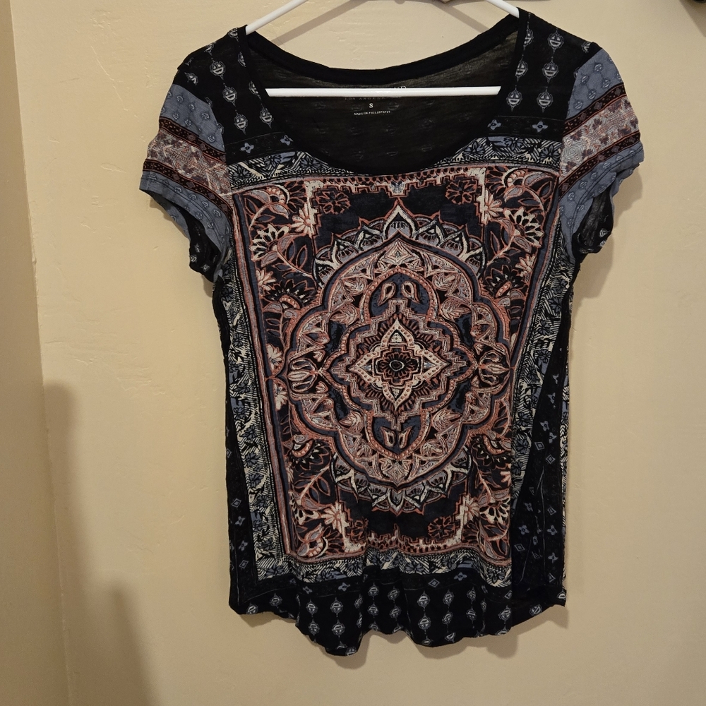 LUCKY Brand Bohemian Print Women's Top - Multicolor. Womens size small